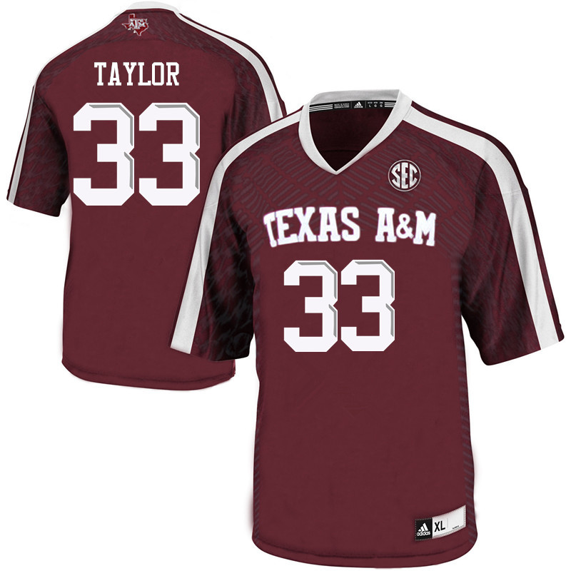 Men #33 Dylan Taylor Texas A&M Aggies College Football Jerseys Sale-Maroon